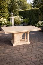 Mooie stenen marmeren tafel, Huis en Inrichting, Tafels | Eettafels, Ophalen, Zo goed als nieuw, Rechthoekig