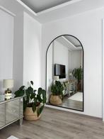 Grote Ovaal Spiegel - Modern Zwart Frame, Huis en Inrichting, Woonaccessoires | Spiegels, Nieuw, Ophalen of Verzenden, 100 tot 125 cm