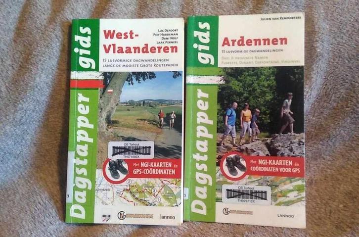 dagstappergidsen West-Vlaanderen en Ardennen, Livres, Guides touristiques, Enlèvement ou Envoi