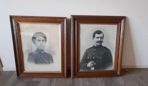 2 oude foto's vintage decoratie, Antiek en Kunst, Curiosa en Brocante, Ophalen