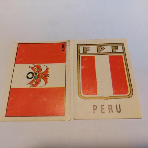 PANINI MEXICO 70 1970 DRAPEAU ECUSSON TEAM PERU TB RECUP, Collections, Articles de Sport & Football, Utilisé, Affiche, Image ou Autocollant