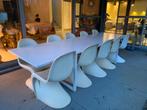 10 replica panton chairs wit, Tuin en Terras, Tuinstoelen, Gebruikt, Stapelbaar, Ophalen