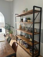 Te Koop Industriële Boekenkast van mangohout, Huis en Inrichting, Ophalen, Met plank(en), INDUSTRIEEL, 150 tot 200 cm