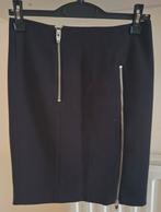 Zwarte rok met sierritsen, H&M, maat 36, Kleding | Dames, Ophalen, Maat 36 (S)