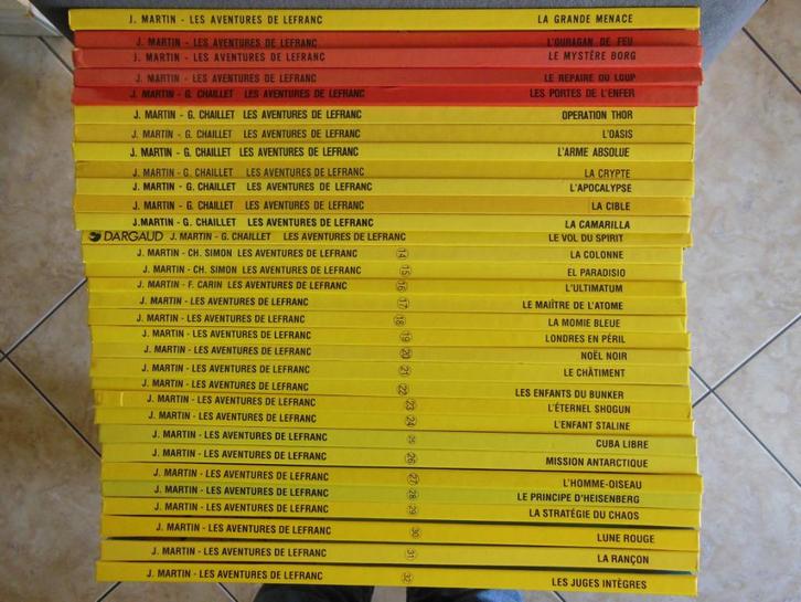 Lot BD Lefranc 1 à 32, Boeken, Stripverhalen, Gelezen, Ophalen of Verzenden