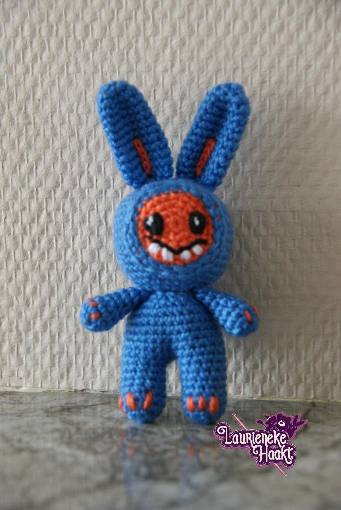 gehaakte amigurumi: Labubu sleutelhanger, Verzamelen, Poppetjes en Figuurtjes, Nieuw, Ophalen of Verzenden