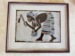 Batik kunstwerk Burkina Faso. Professionneel ingekaderd, Ophalen of Verzenden