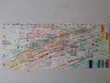 Kleurrijke litho Silvano Belardinelli Etude sur les couleurs beschikbaar voor biedingen
