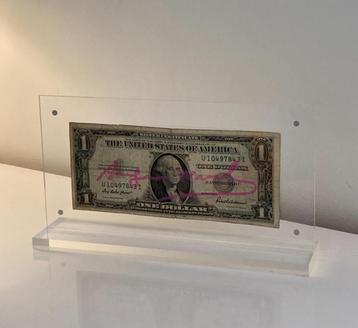 Andy Warhol: gesigneerd ticket. Ingelijst verkocht beschikbaar voor biedingen