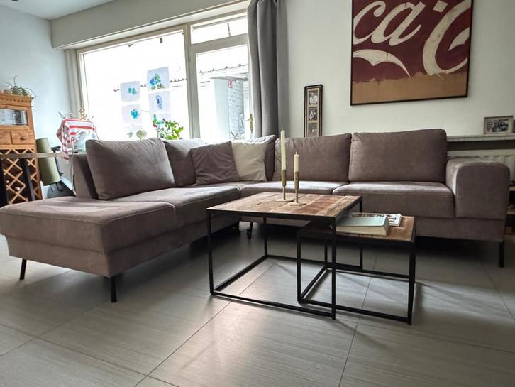 Stoffen zetel, Huis en Inrichting, Zetels | Complete zithoeken, Zo goed als nieuw, Ophalen