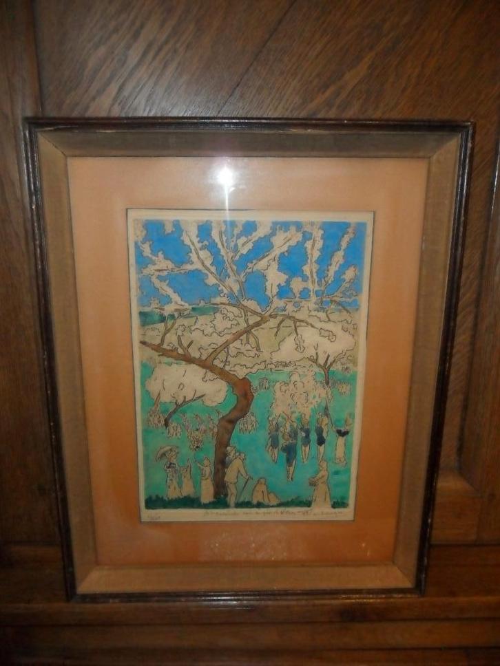 Ets Fernand Verhaegen (Marguerite 1883-Montigny 1975), Antiek en Kunst, Kunst | Etsen en Gravures, Ophalen of Verzenden