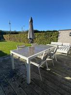 Tuintafel + stoelen (uitschuifbaar), Tuin en Terras, Ophalen, Aluminium, Tuinset, Eettafel