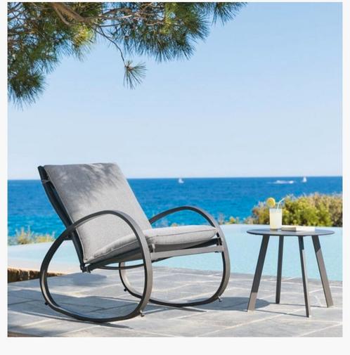 Schommelstoel met textileen kussen - nieuwstaat, Tuin en Terras, Tuinstoelen, Nieuw, Textileen, Ophalen