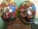 vintage papier marché paaseieren 11/12cm nog 1stuks hiervan, Ophalen of Verzenden