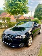 Audi A3 1600 D Cabrio Euro 5, Auto's, Voorwielaandrijving, Euro 5, Zwart, Cabriolet