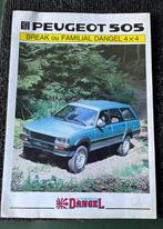 Folder brochure Peugeot 505 Dangel, Ophalen of Verzenden, Zo goed als nieuw, Peugeot