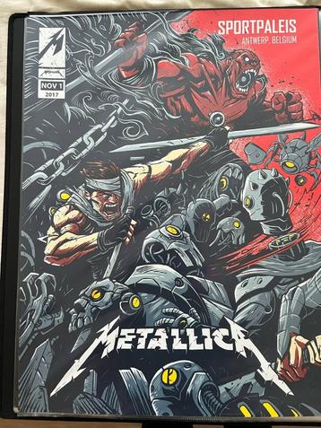 Metallica poster antwerp nov 1 2017 beschikbaar voor biedingen