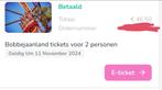 Tickets bobbejaanland, Tickets & Billets, Billets & Tickets Autre, Deux personnes