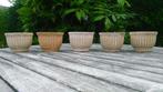 5 bloempotjes terracotta  Italië guirlande sierrand, Tuin en Terras, Ophalen of Verzenden, Terracotta