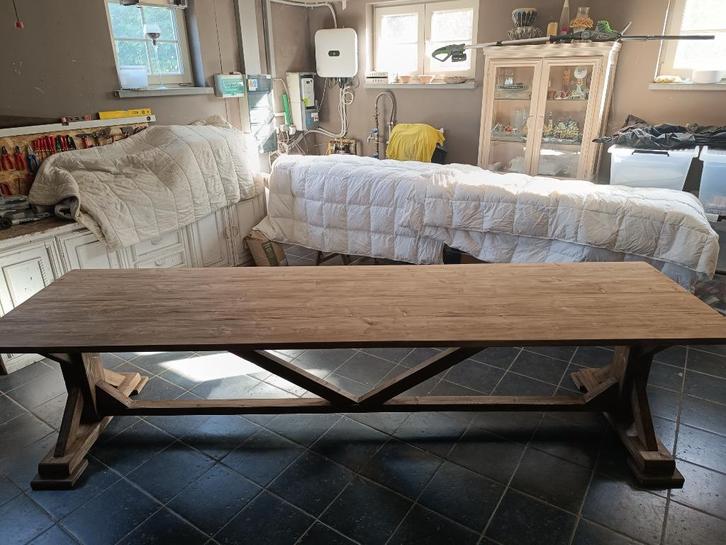Mooie grote oude landelijke kloostertafel, Huis en Inrichting, Tafels | Eettafels, Gebruikt, Ophalen