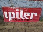 Blikken bord Jupiler met ontbrekend deel, Ophalen of Verzenden, Zo goed als nieuw