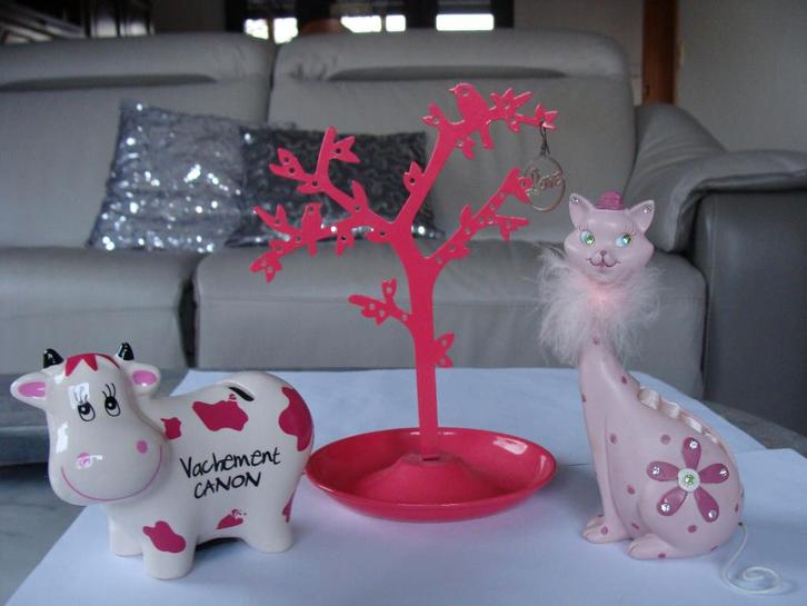 arbre porte- bijoux, tirelire, cat avec strass, Bijoux, Sacs & Beauté, Bijoux pour enfant, Neuf, Autres types, Autres couleurs