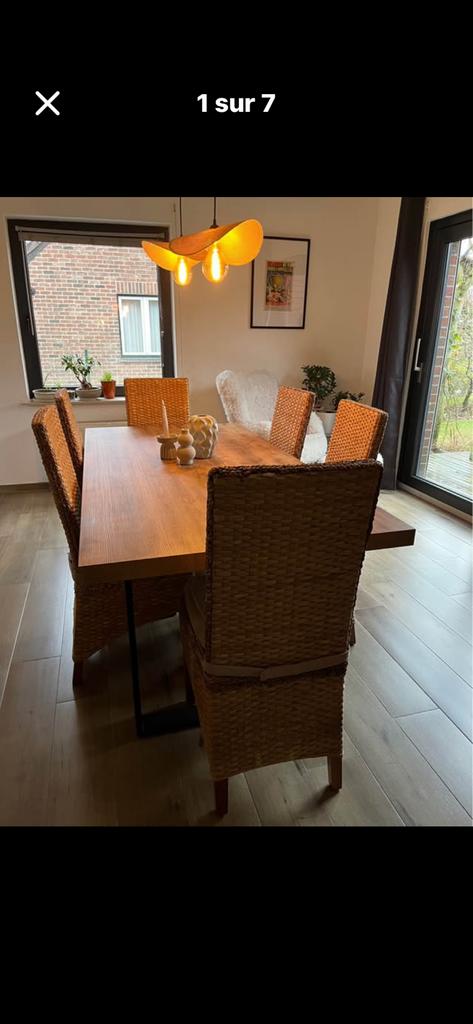 Chaises de salle à manger en rotin, Maison & Meubles, Enlèvement