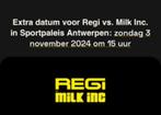 4x Tickets Regi VS Milk inc 3 NOV - 15 uur Sportpaleis, Trois personnes ou plus