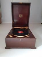 Antieken grammofoon "his masters voice' met set platen, Antiek en Kunst, Ophalen