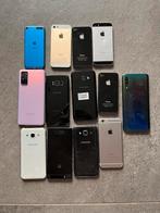 13 Defecte Iphone/Samsung Smartphones, Telecommunicatie, Mobiele telefoons | Apple iPhone, Ophalen, Zwart, Zonder simlock, Niet werkend