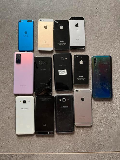 13 Defecte Iphone/Samsung Smartphones, Telecommunicatie, Mobiele telefoons | Apple iPhone, Niet werkend, 32 GB, Zonder abonnement