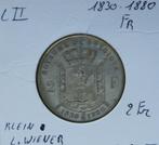 LII 2 fr 1830 1880 kleine punt, Ophalen of Verzenden, Zilver, Losse munt
