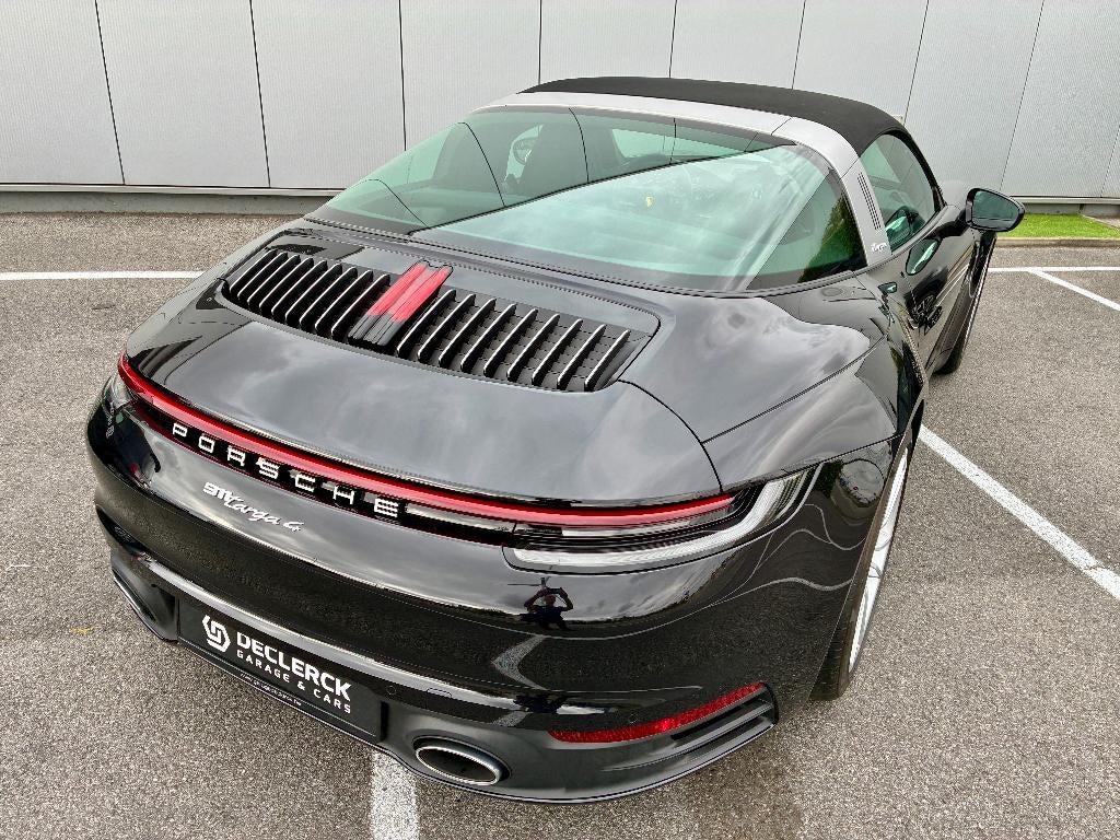 Porsche Targa 4   PDK  922  ALS NIEUW 4250 KM, Auto's, Automaat, 4 zetels, Zwart, Leder