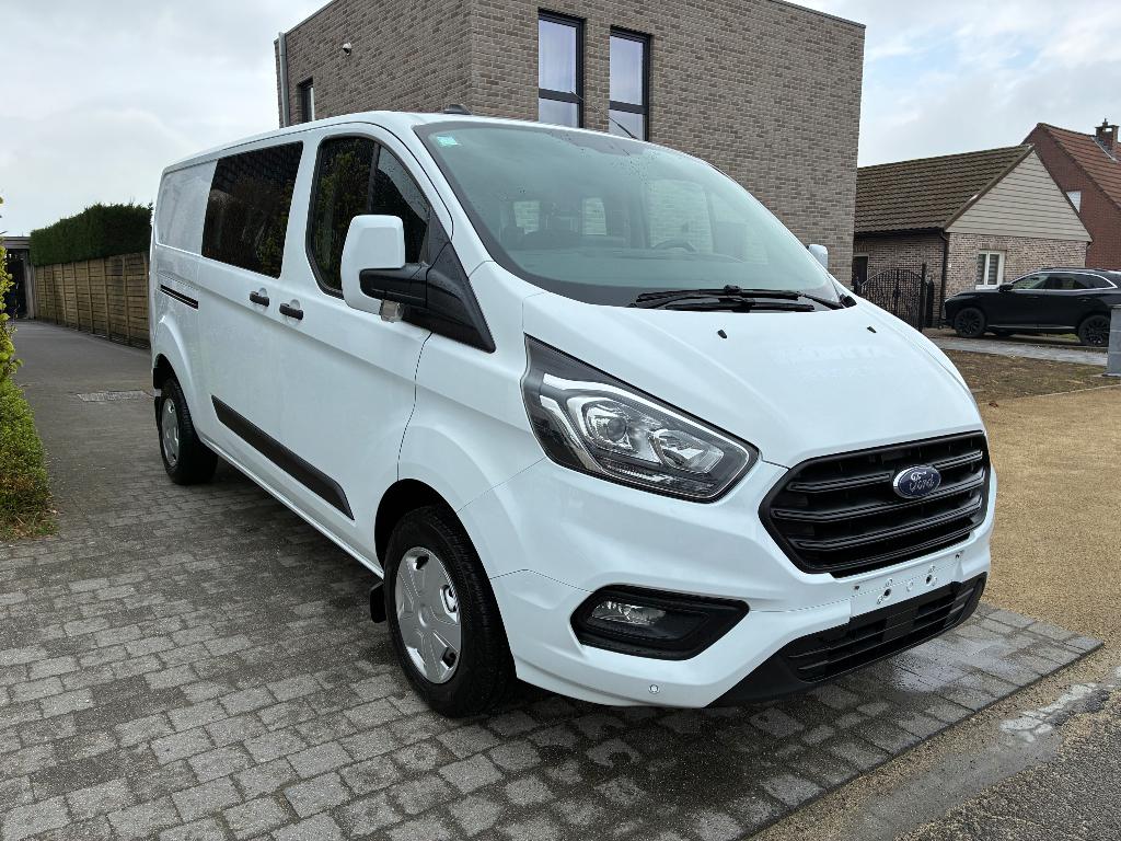 Ford transit Custom L2 DUBBELE CABINE 6ZIT 2021 11569exBTW!, Autos, Camionnettes & Utilitaires, Achat, Euro 6, Entreprise, Diesel