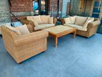 Mooie rotan set zetels met tafel. In perfecte staat., Enlèvement, Comme neuf, Rotin