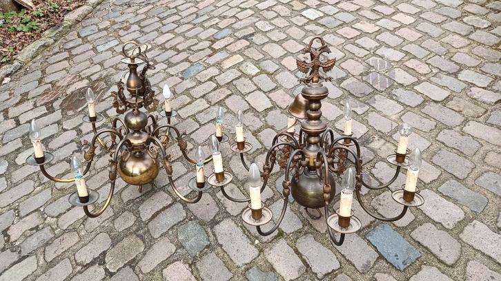 4 vlaamse lusters vanaf 15 euro, Huis en Inrichting, Lampen | Kroonluchters, Gebruikt, Ophalen