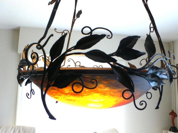 Carion met Pate De Verre  getekend  Schneider, Antiek en Kunst, Antiek | Verlichting, Ophalen