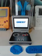 Gameboy Advance SP mit Q5 IPS Display, Games en Spelcomputers, Spelcomputers | Nintendo Game Boy, Ophalen, Zo goed als nieuw, Game Boy Advance SP