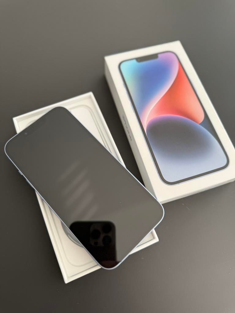 İphone 14 128gb - Blauw | Top Staat | Met Doos, Telecommunicatie, Ophalen, 128 GB, Zo goed als nieuw, Zonder simlock