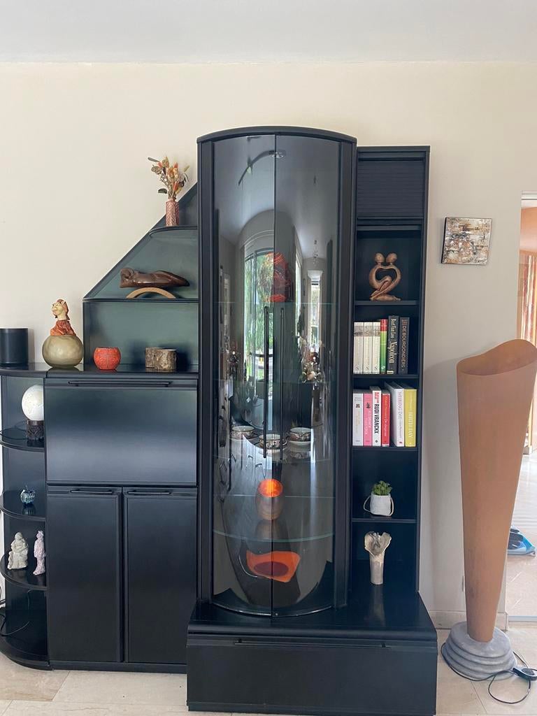 Design wandmeubel met ingebouwde verlichte bar, Ophalen, Gebruikt