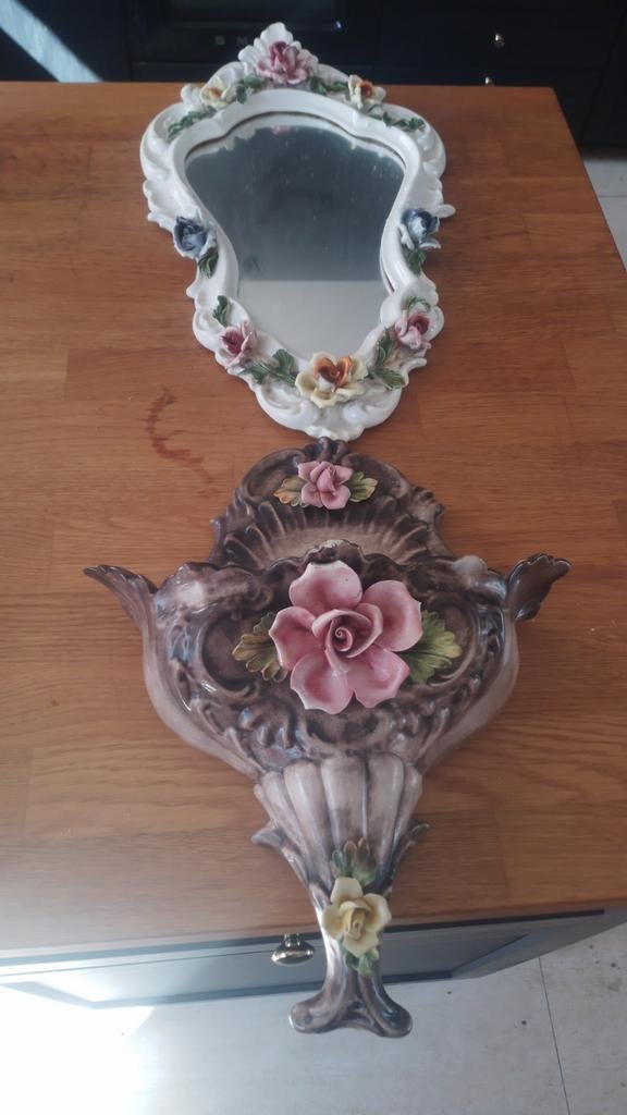 vase de poche mural, avec miroir, Antiquités & Art, Enlèvement ou Envoi