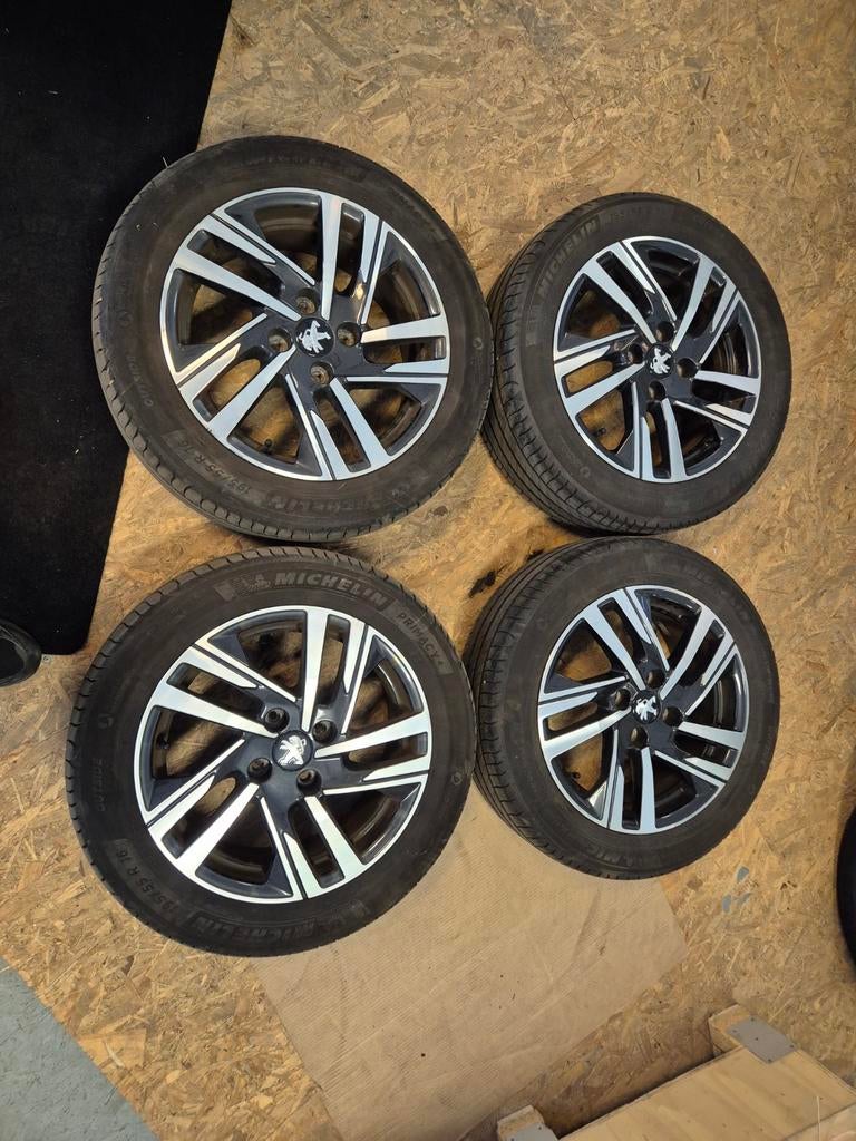 JANTES PEUGEOT 208&PNEUS MICHELIN 195/55R16 DOT;3020, Pneus et Jantes, 16 pouces, Véhicule de tourisme, Pneus été