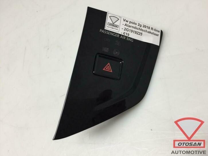 vw polo 2g 2018 alarmlichtschakelaar 2g1919225, Autos : Pièces & Accessoires, Tableau de bord & Interrupteurs, Volkswagen, Utilisé
