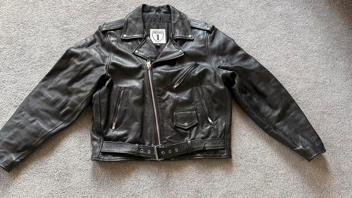 Stevige lederen motorjas, Motoren, Kleding | Motorkleding, Jas | leer, Tweedehands, Ophalen