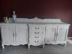 Commode en chêne sablé en blanc perlé, Maison & Meubles, 3 ou 4 tiroirs, 200 cm ou plus, Moins de 100 cm, Comme neuf