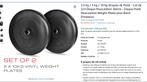 Pack disques et accessoires musculation, Sport en Fitness, Fitnessmaterialen, Ophalen, Gebruikt, Halterset