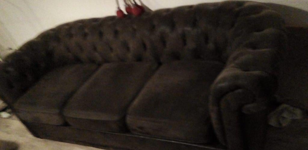 Chesterfield look Bankstel 3 zits, Ophalen, Overige materialen, Chesterfield, Driepersoons