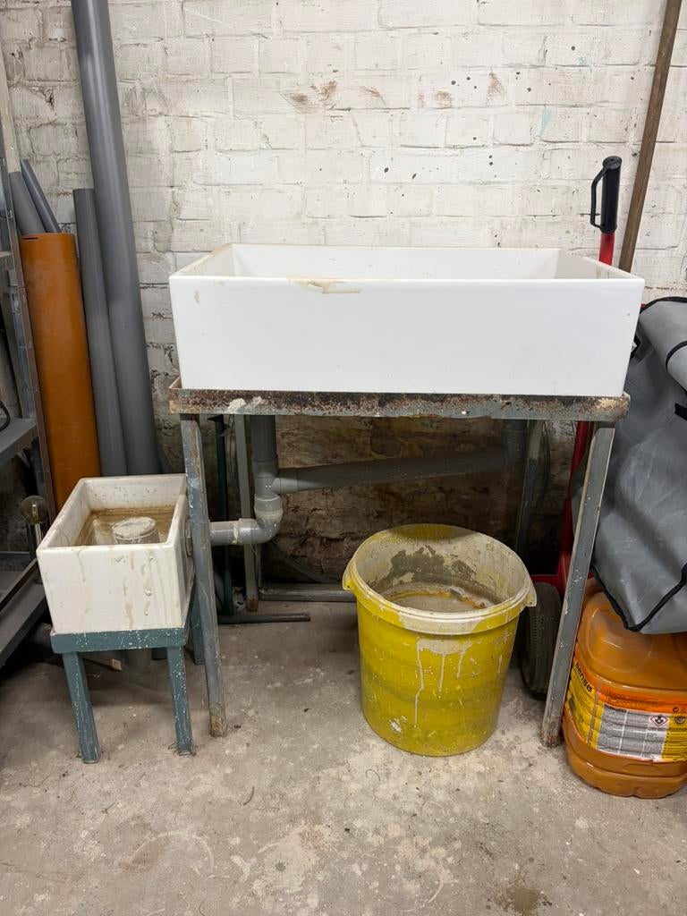 Spoelbak voor klei, Ophalen, Gebruikt