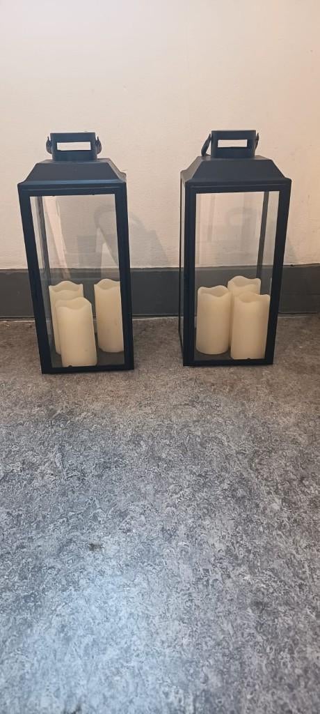 lanterne de décoration, Ophalen, 50 tot 75 cm, Zwart, Zo goed als nieuw