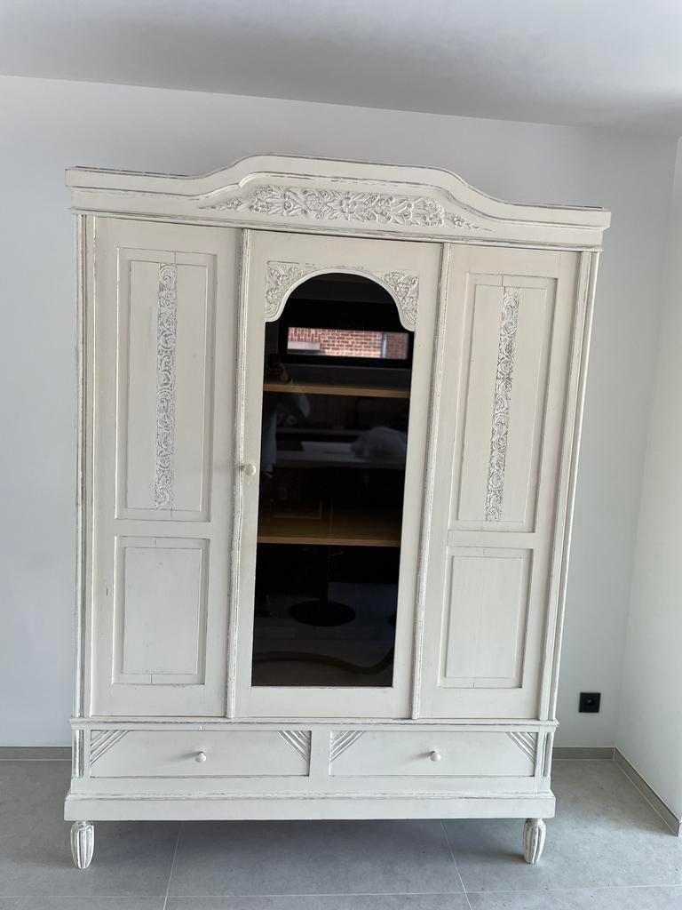 Armoire bar blanc platiné, Antiquités & Art, Enlèvement